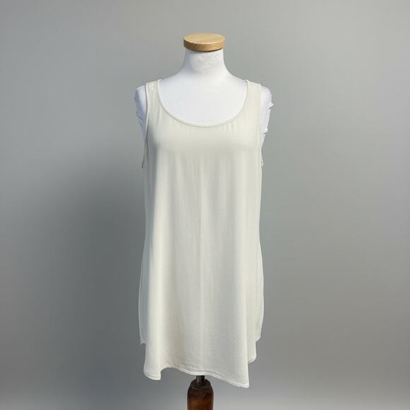Eileen Fisher Tops - Eileen Fisher ivory silk tank, size M